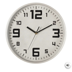 Horloge argent "Elian" D30cm