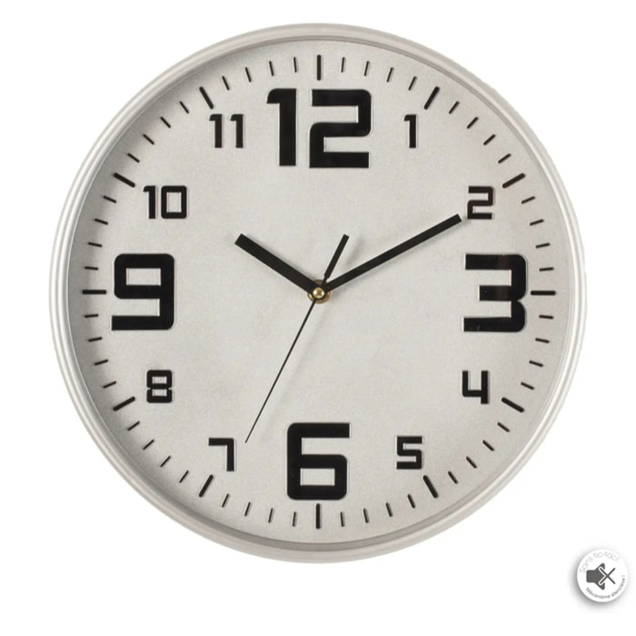 Horloge argent "Elian" D30cm