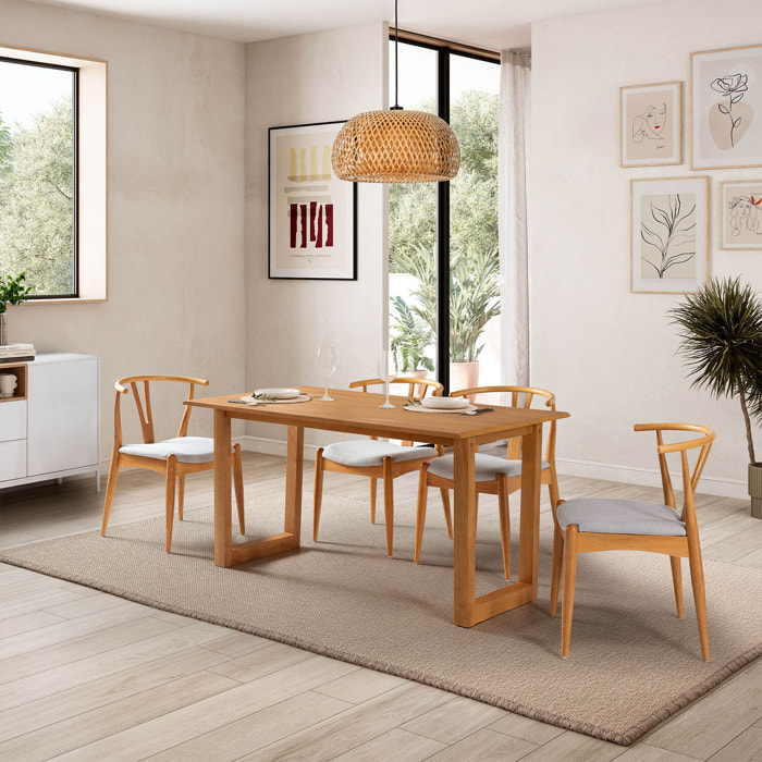 Mesa de comedor Chipre color Roble 140 cm