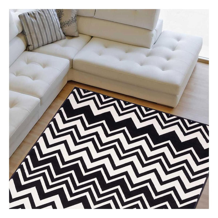 Tapis salon et chambre tissé motif géométrique LODE