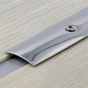 Seuil demi-bombé pré percé L.93cm x larg.45mm Inox - DINAC - 70 33 02