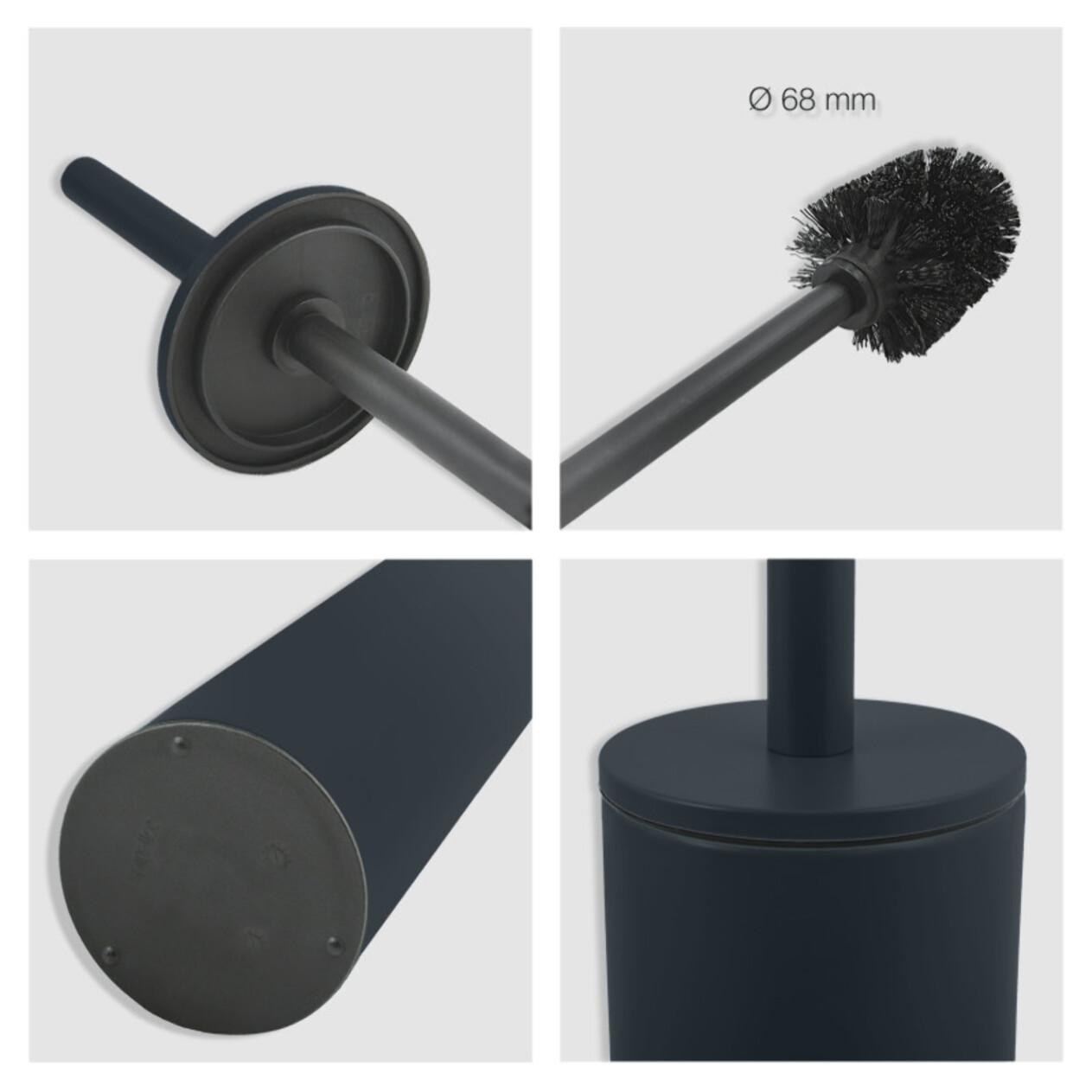 Brosse wc avec support Acier AKIRA Noir mat Spirella