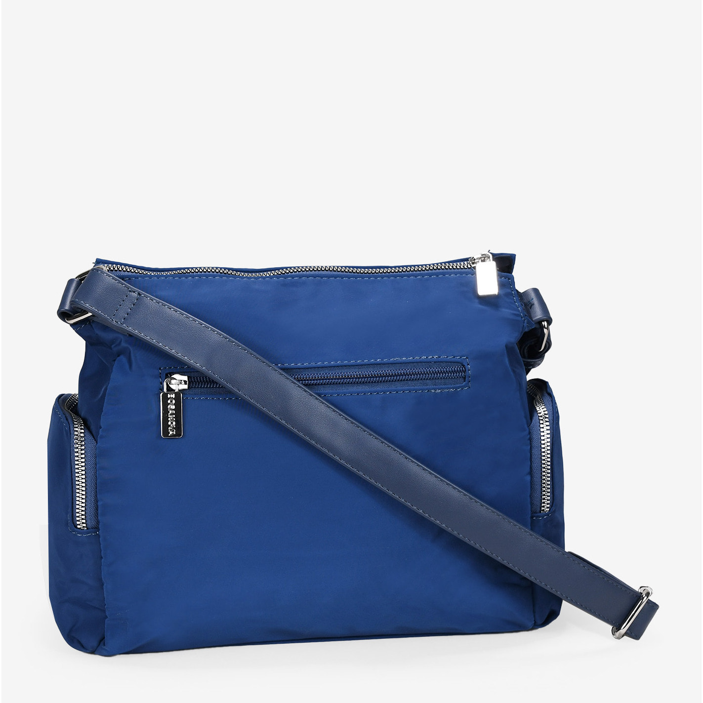 Bolso bandolera azul con bolsillos