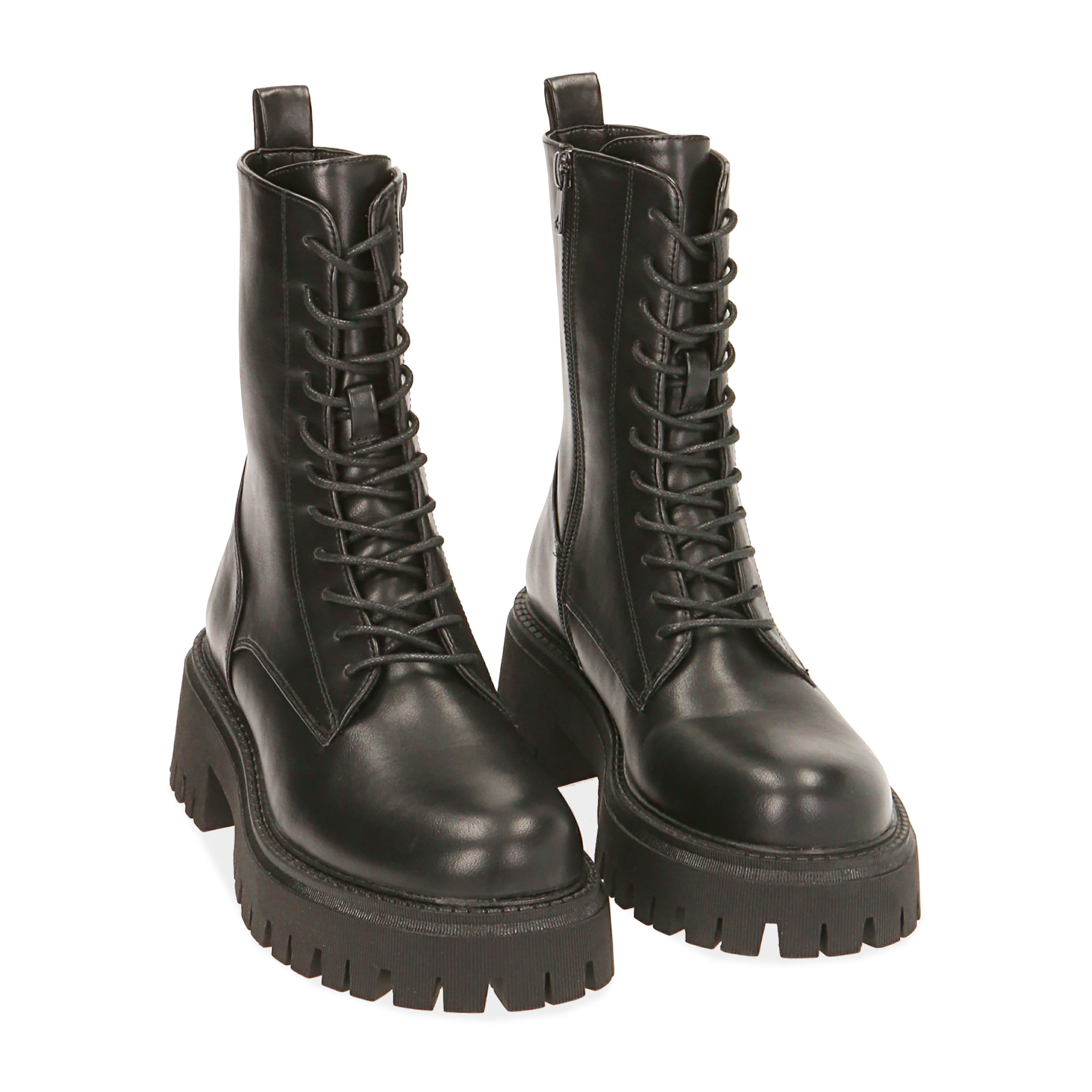 Anfibi neri, tacco 5,5 cm