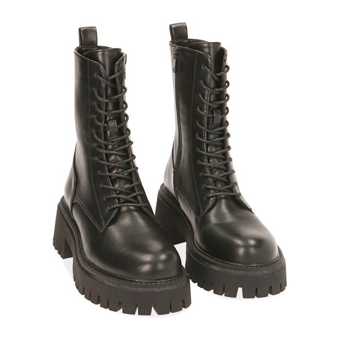 Anfibi neri, tacco 5,5 cm