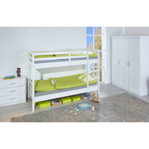 Letto a castello divisibile in 2 letti singoli, 102 x 148 x 210, Bianco