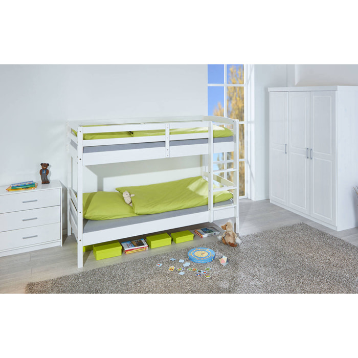 Letto a castello divisibile in 2 letti singoli, 102 x 148 x 210, Bianco