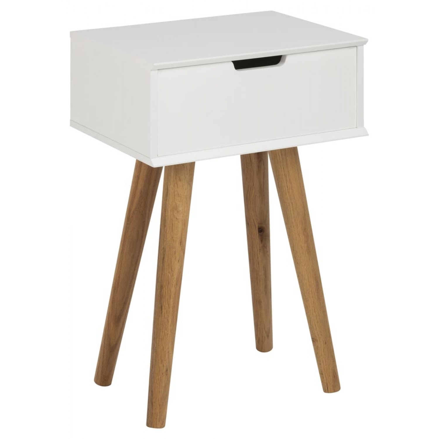 LOKI Table de chevet scandinave blanc
