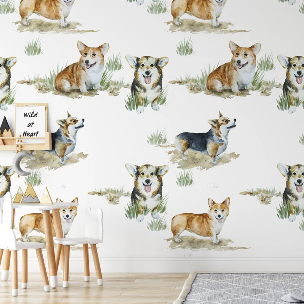 Carta da Parati Corgi