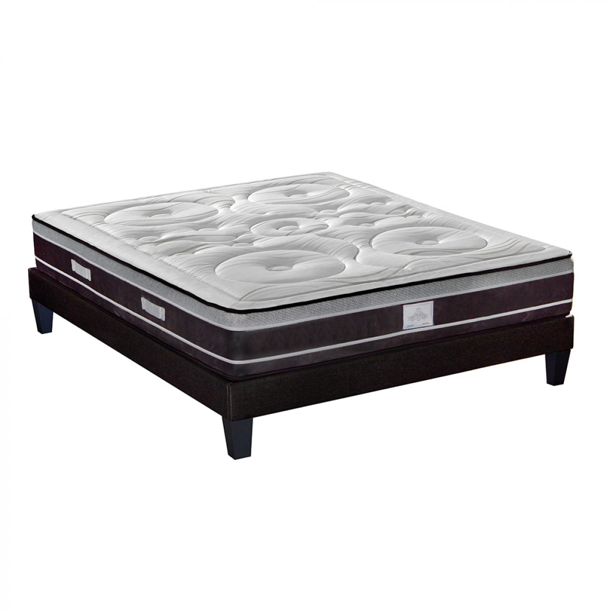 Ensemble Divin | Matelas ressorts ensaches avec sommier en bois