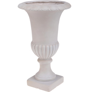 Vaso Impero. Misure 25X25X42H Cm - Pezzi 1 - 25X42X25cm - Colore: Bianco - Bianchi Dino - Decori Casa E Complementi