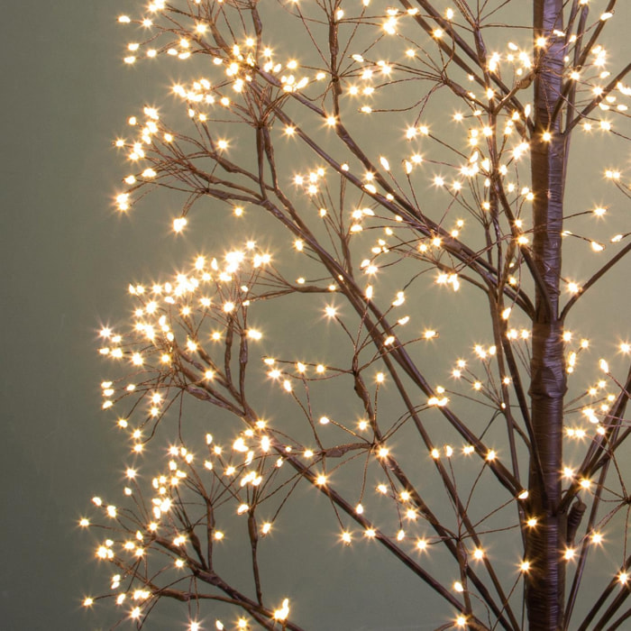 Abete artificiale Flower con 1500 Led da esterno - Pezzi 1 - Colore Giallo - 18,5x150Hx18,5cm - Bianchi Dino