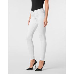 PHILIPP PLEIN Jegging a vita alta LOGO