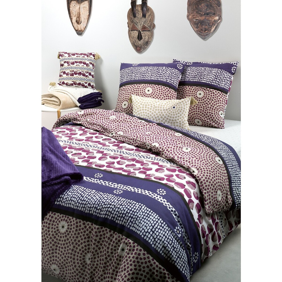 Drap housse coton 57 Fils Imprime Alma