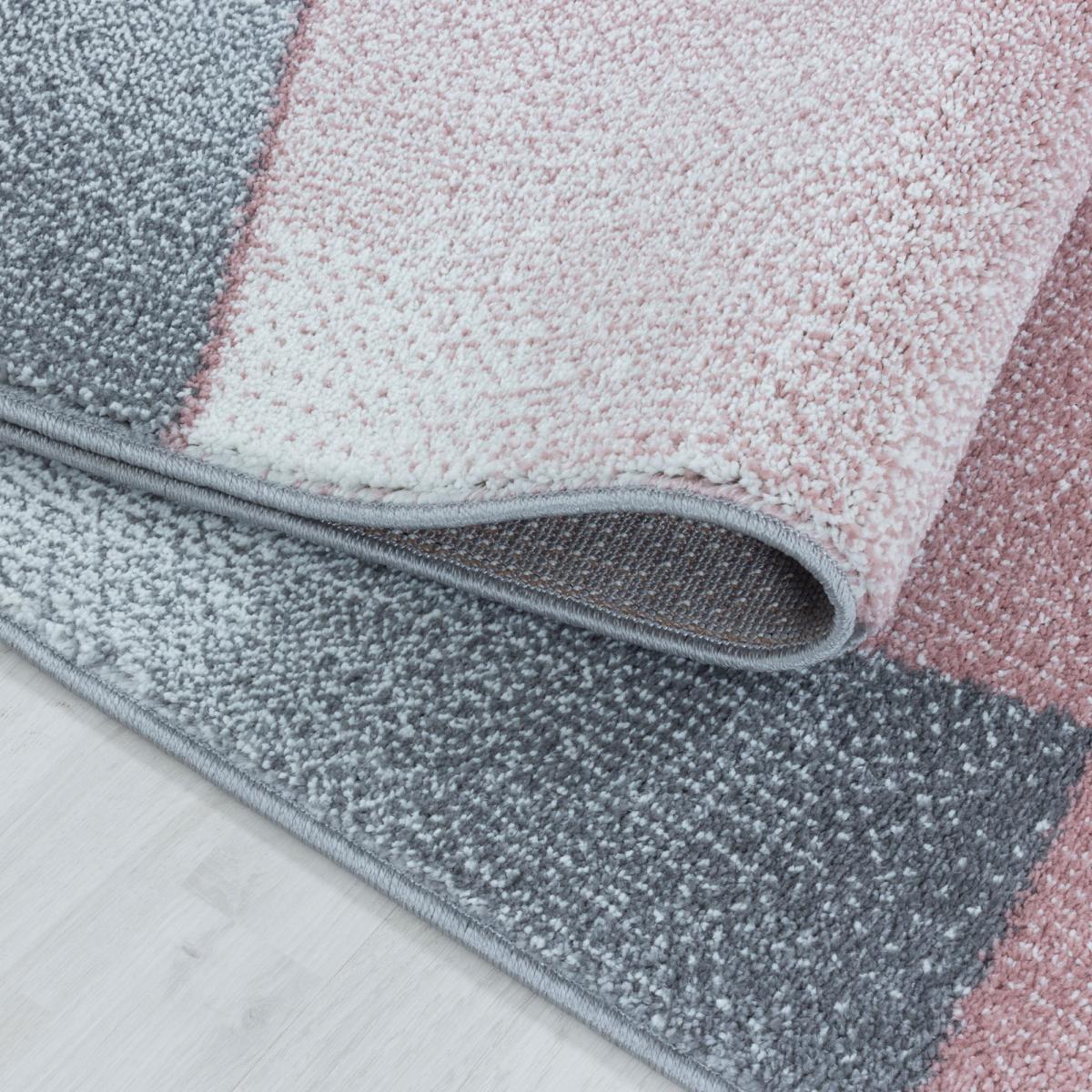Tapis salon et chambre tissé motif pastel BECA