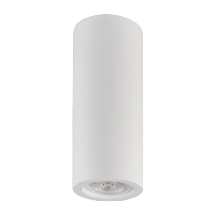 Spot lumineux en plâtre blanc forme tube - GIPSY 362