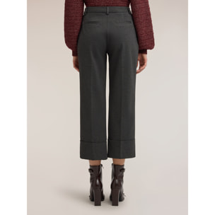 Motivi - Pantaloni punto roma con risvolto - Grigio