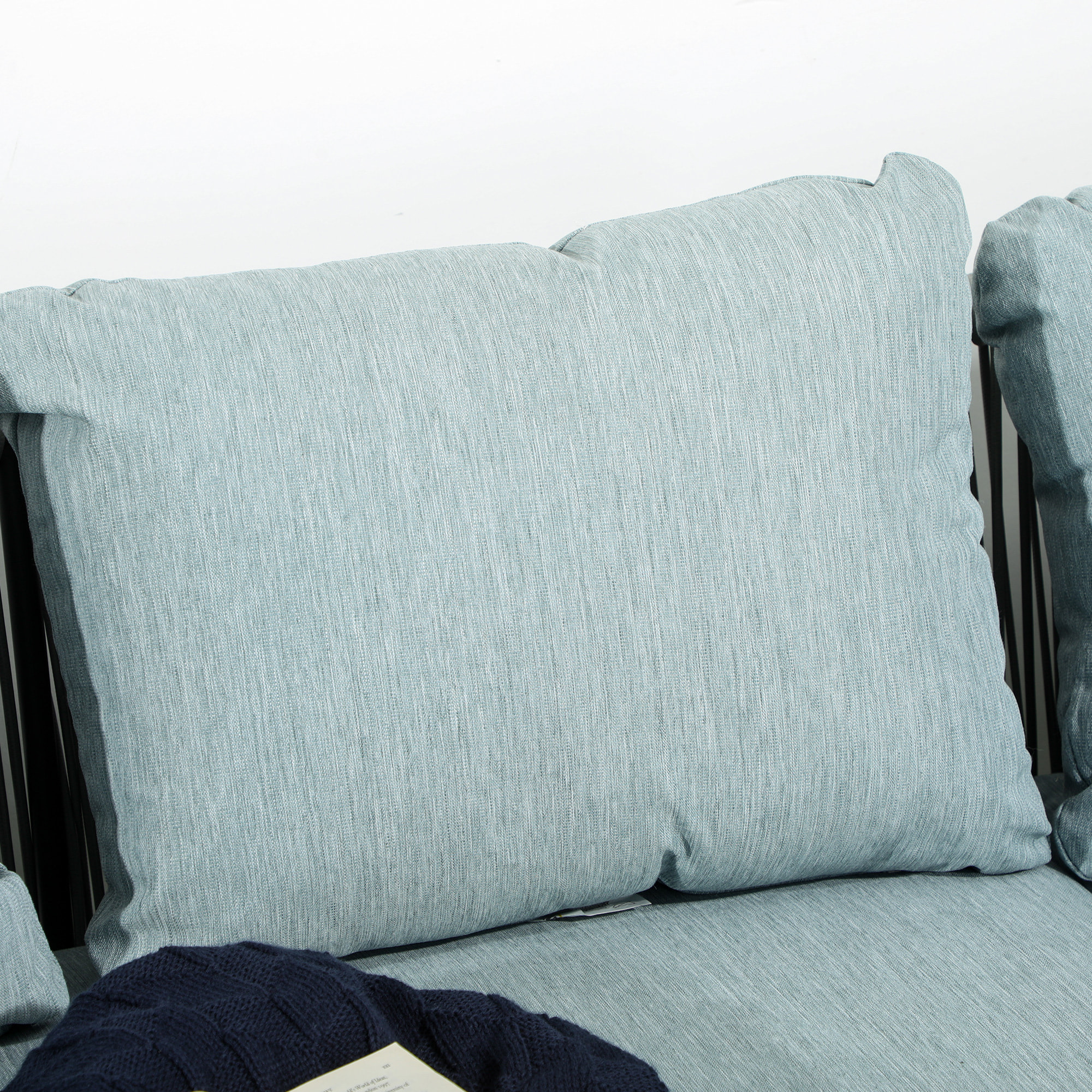 Conjunto de Muebles de Ratán 4 Piezas con Marco de Aluminio Set de Muebles de Jardín 2 Sofá de 2 Plazas Sofá de Esquina Mesa de Centro con 6 Cojines Acolchados para Exterior Patio Gris