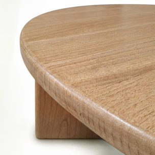 Table basse ronde en bois massif de mindi - Galia