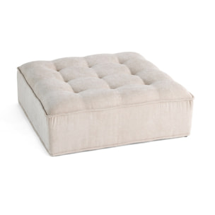 Marisol - pouf modulable - velours texturé - Beige