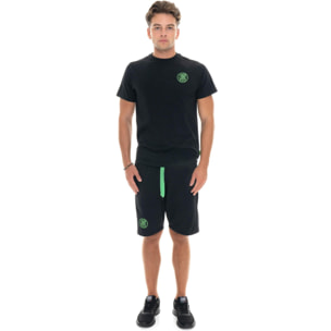 Conjunto de camiseta y bermudas flúor para hombre