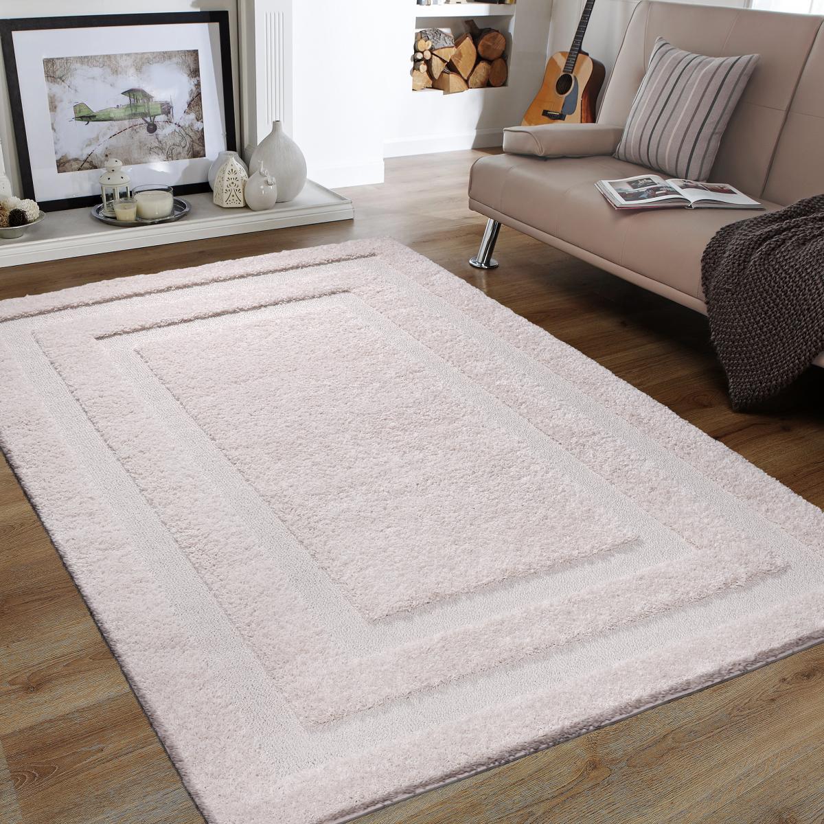 Tapis salon et chambre tissé motif faux uni KUNE