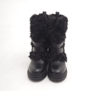 STIVALETTO FUR CINTURINI NERO