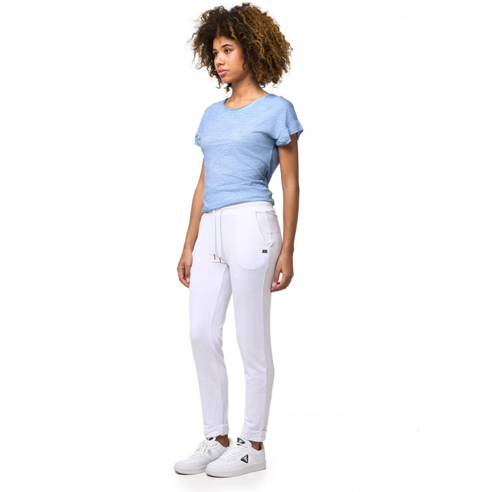 Pantaloni donna Leone 1947 Apparel in felpa con risvolti in pizzo
