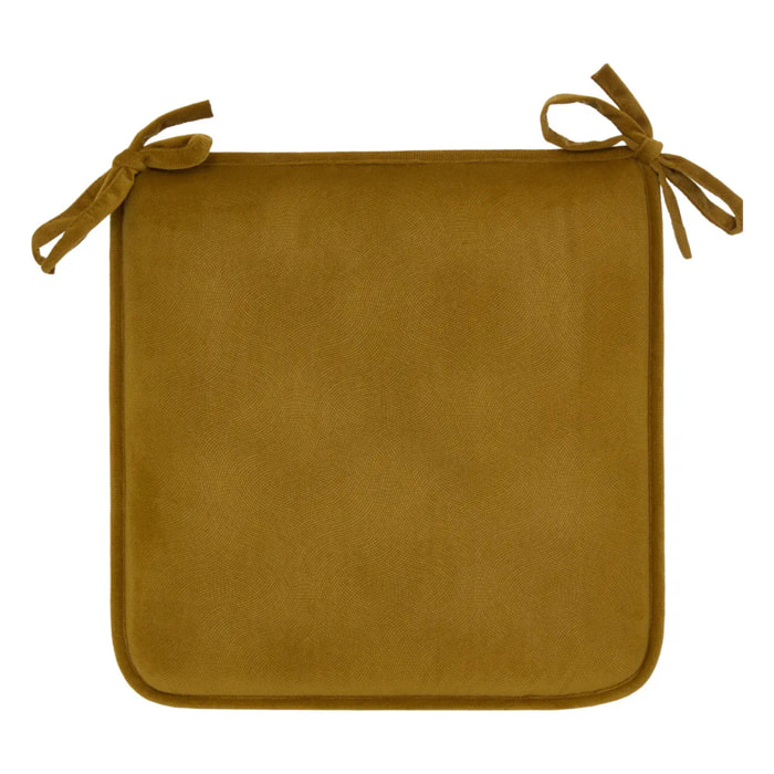 Galette de chaise Lilou mordoré 38x38cm