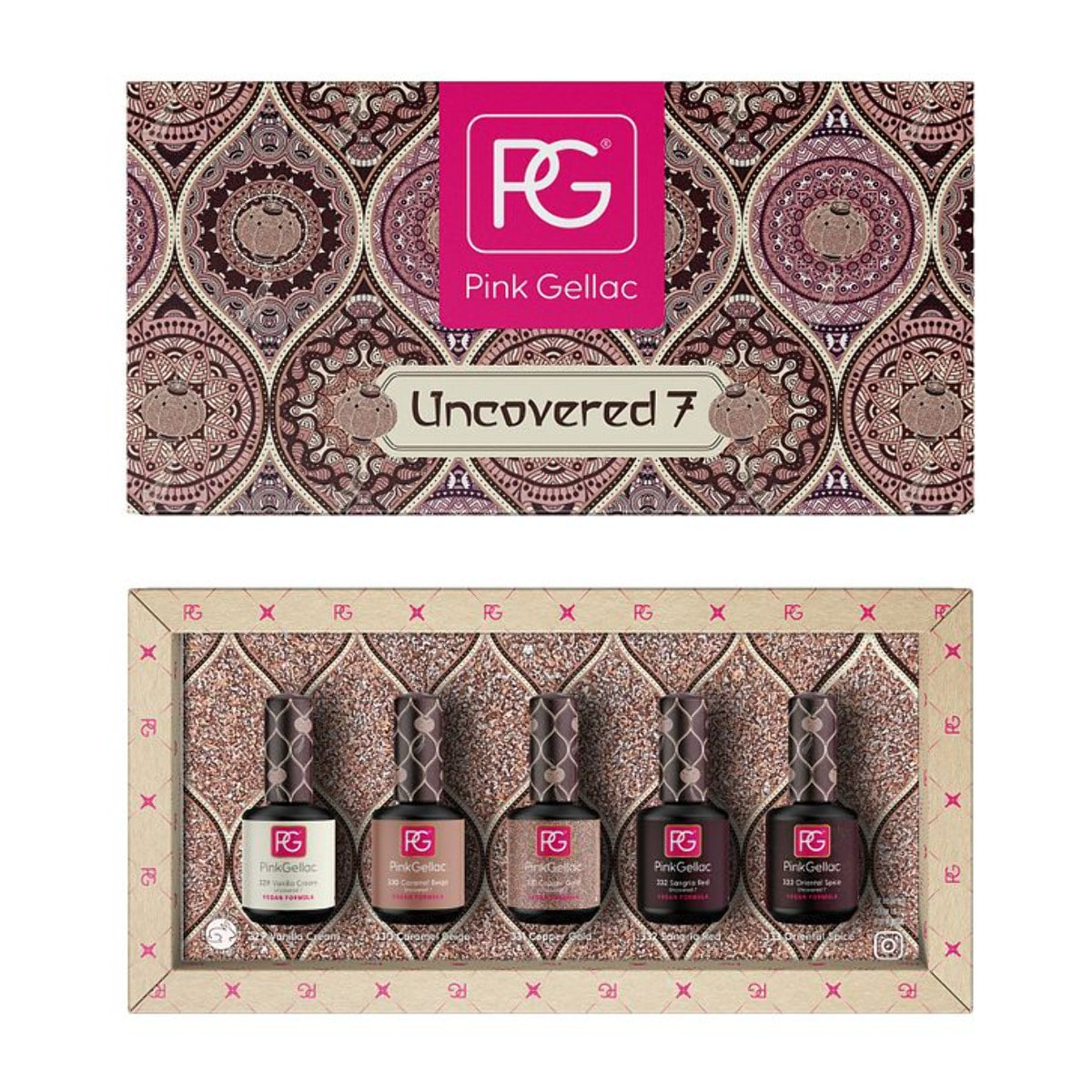 Set vernis semi-permanent - Uncovered7 - 5x 15 ml