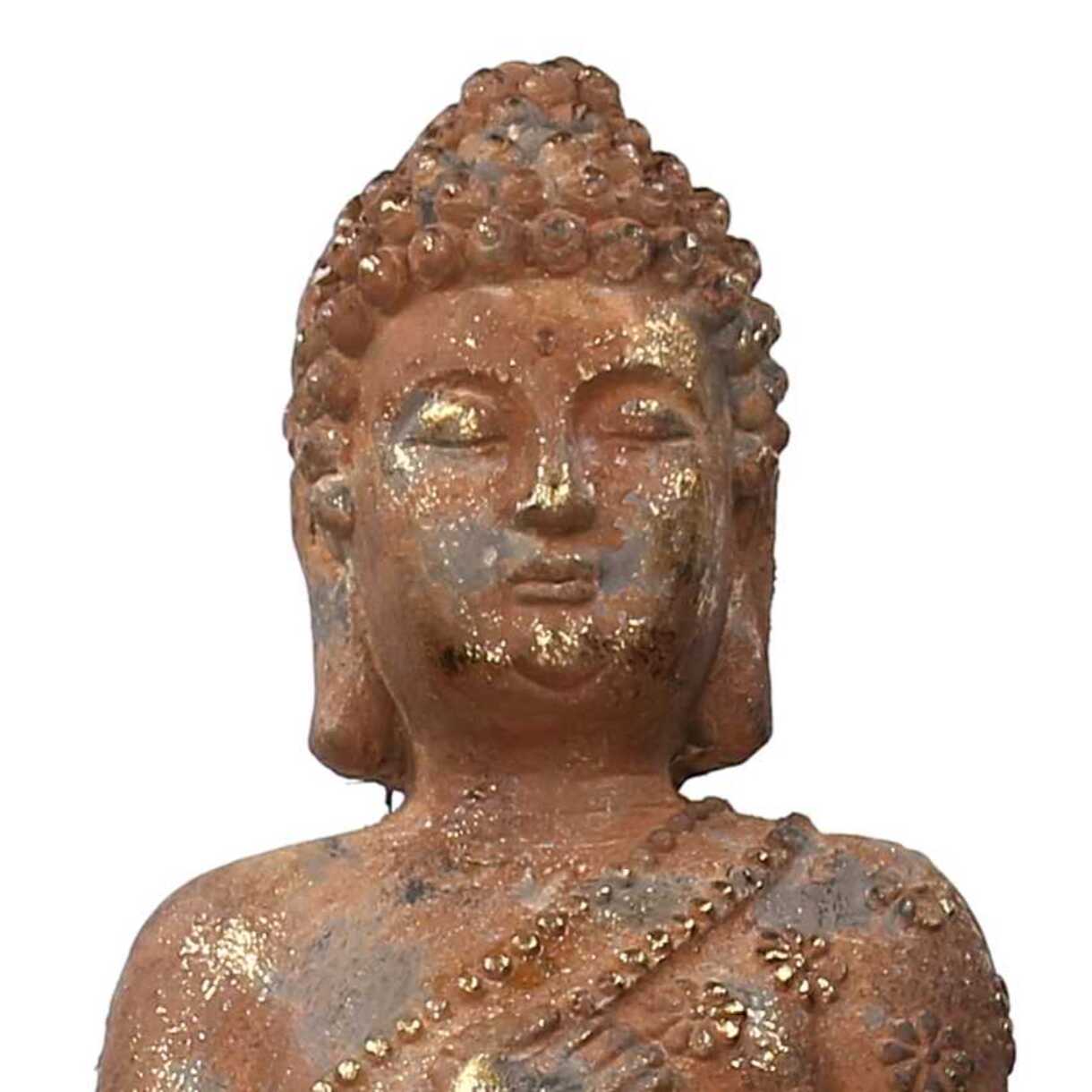 Buddha in resina bronzo cm23,8x18h71,5