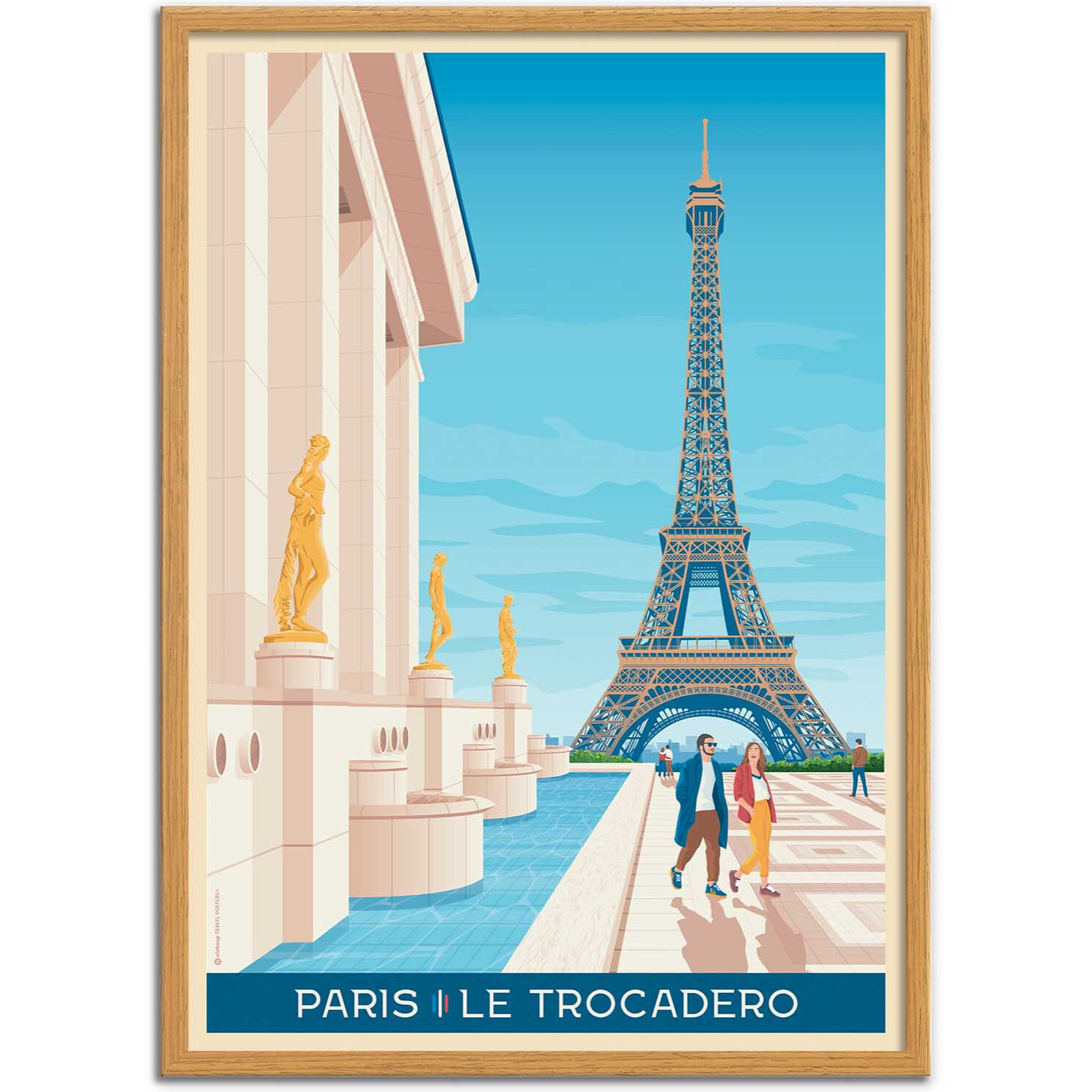 Affiche - Paris Trocadero - Olahoop Travel Posters