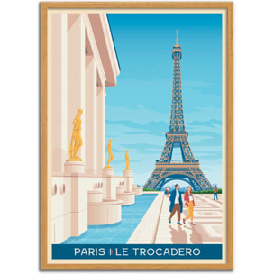 Affiche - Paris Trocadero - Olahoop Travel Posters