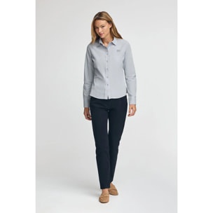 Camisa azul claro de corte slim con logo Polo Club