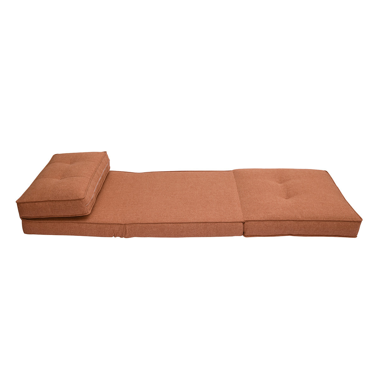 Chauffeuse 1 place convertible en tissu terracotta SALLY