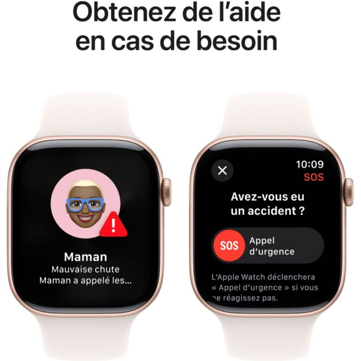 Montre connectée APPLE WATCH Serie 10 42mm Alu/Or Rose M/L