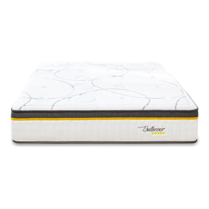Matelas Hybride Bellecour 3.0, Soutien Ferme, 30 cm, Ressorts Ensachés & Mémoire de Forme
