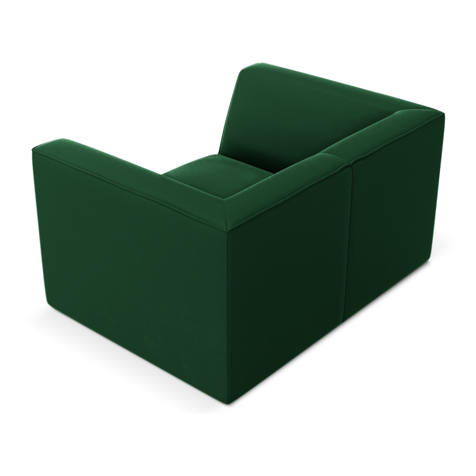 Fauteuil "Charles" en velours vert