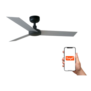 CRUISER S Ventilatore a soffitto nero/aluminium TUYA