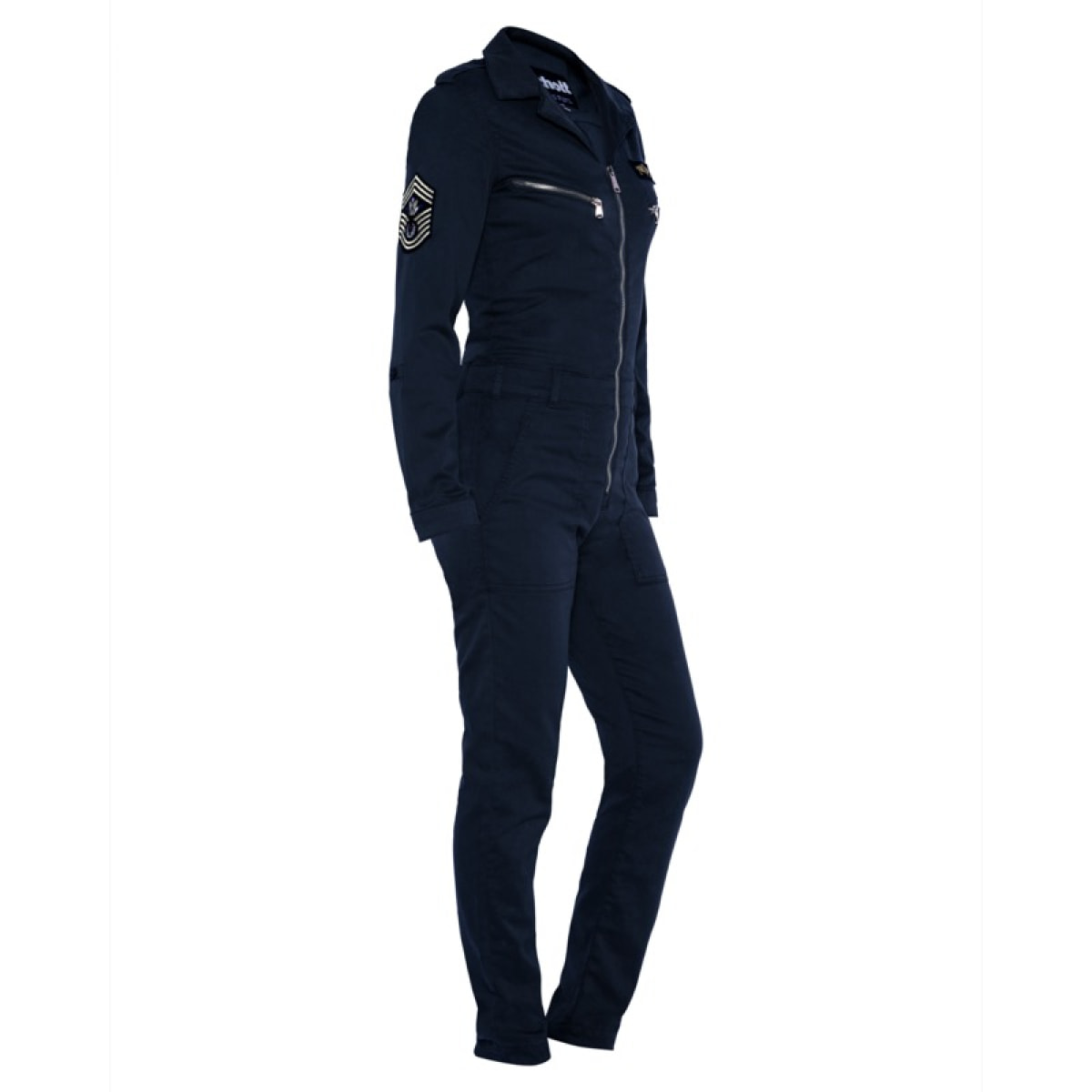 TRJUMP21W LIGHT PILOT JUMPSUIT WITH MILITARY BADGES IN TENCEL 63% COTTON 18% TENCEL 15% POLYESTER 4% ELASTANE Blu