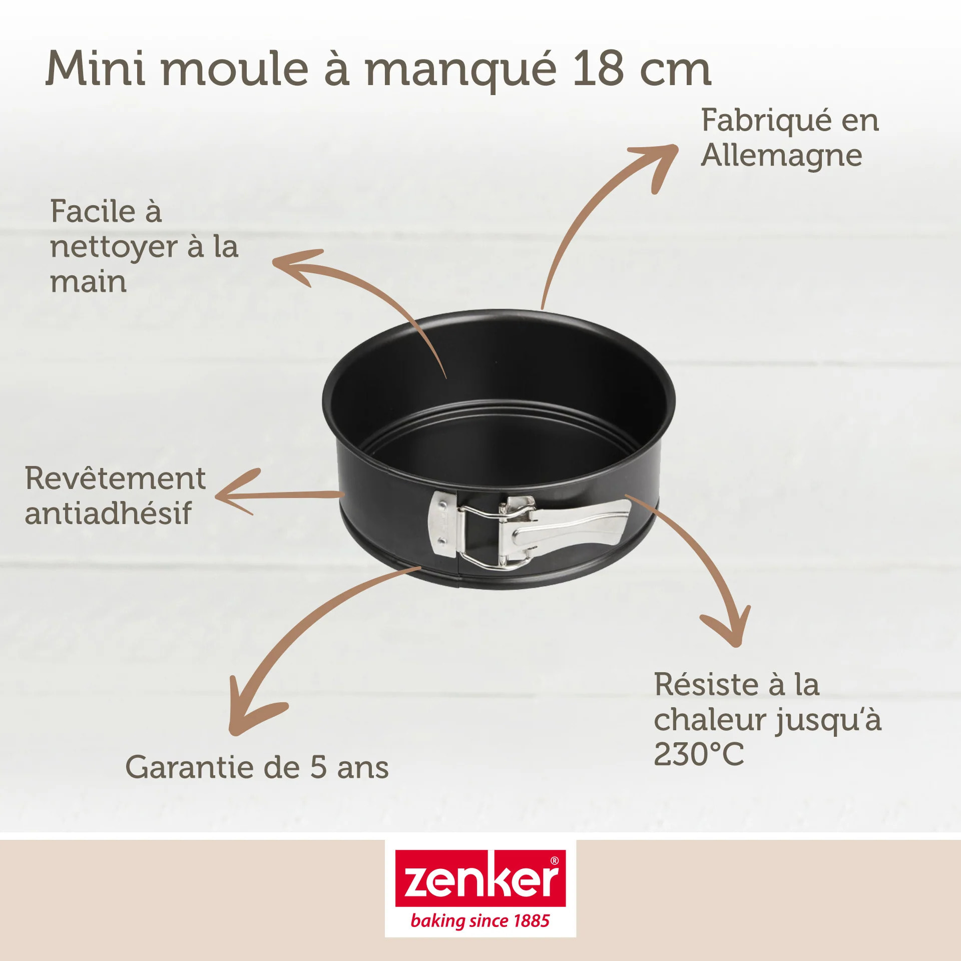 Lot de 2 moules à manqué à charnière Zenker Spécial Mini