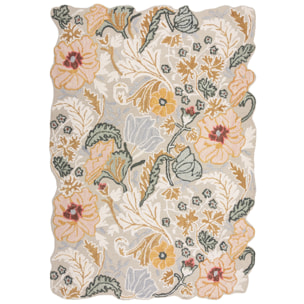 Tapis en laine floral DAPHNE Rose
