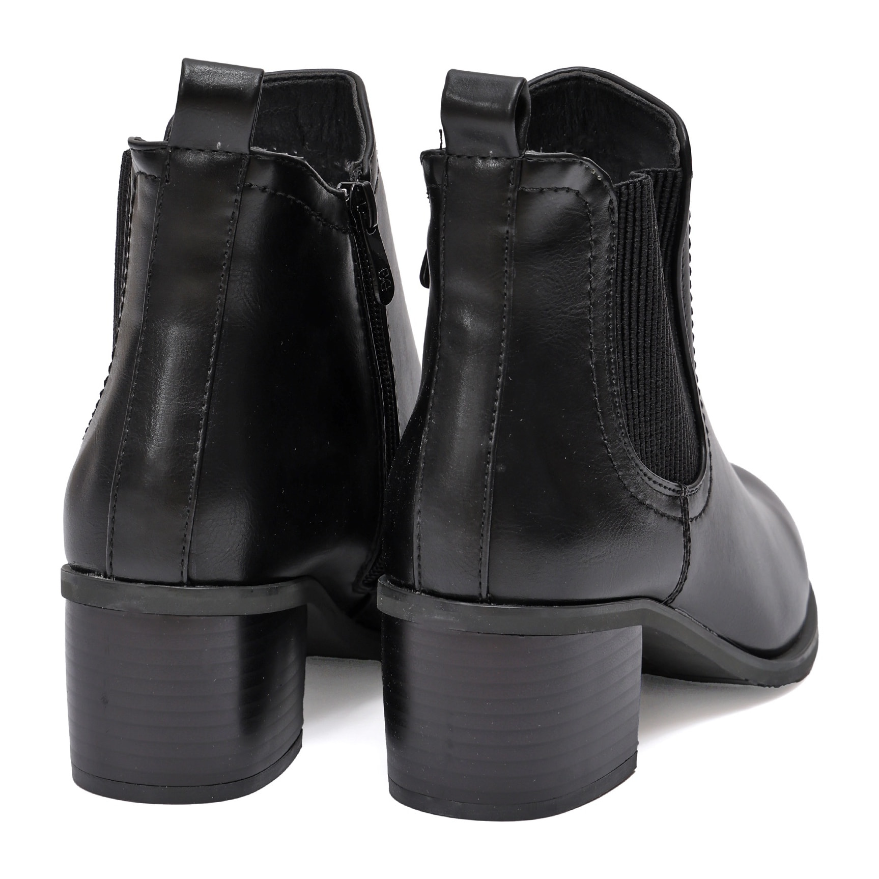 Stivaletto in simil pelle con fascia elastica