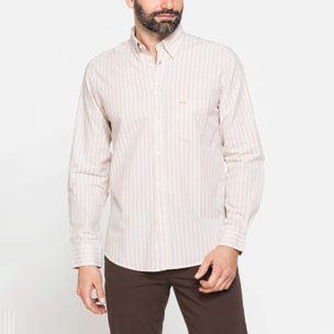 CAMICIA BUTTON-DOWN CON MANICA LUNGA E TASCHINO