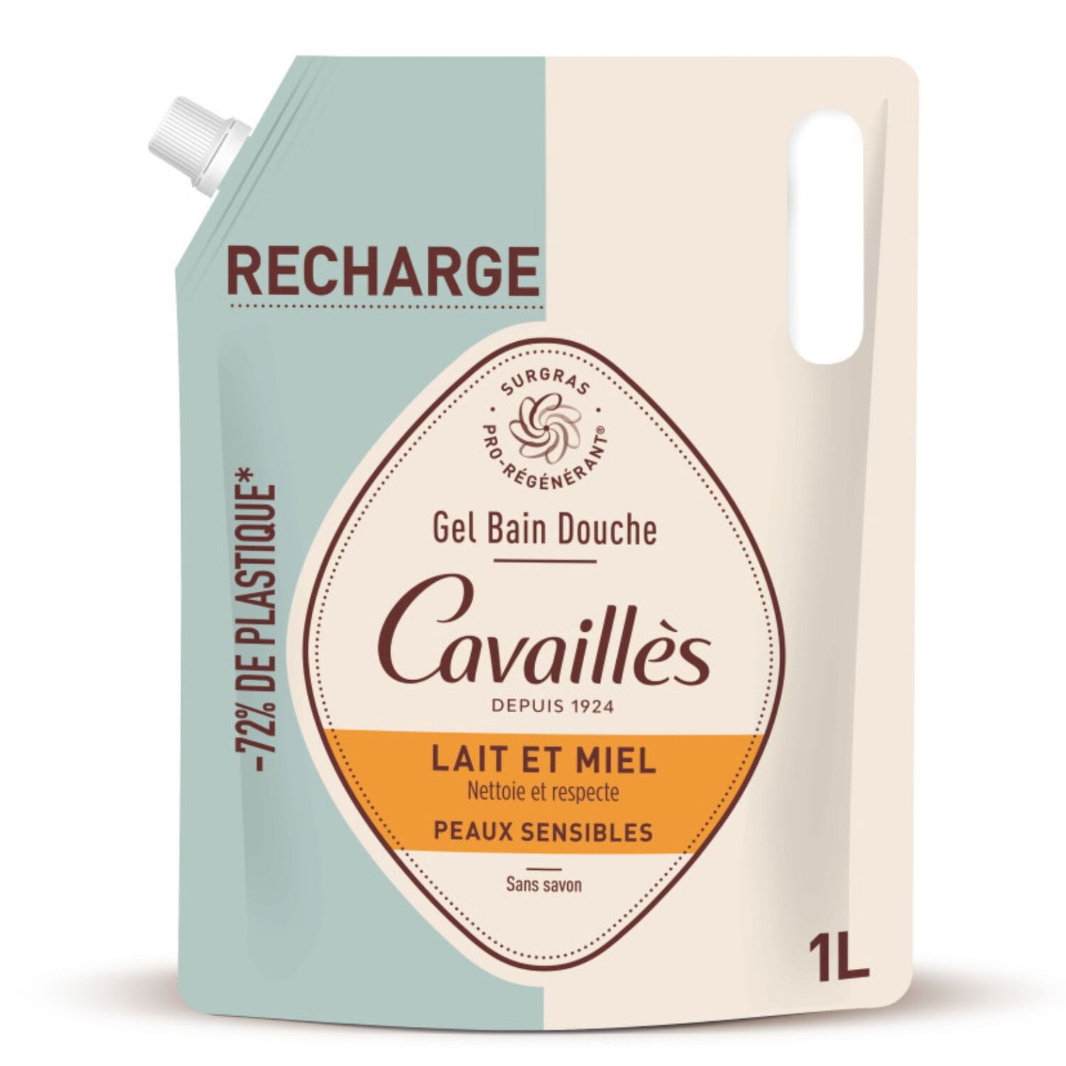 Lait et Miel - Eco-Recharge Gel Bain et Douche 1000 ml
