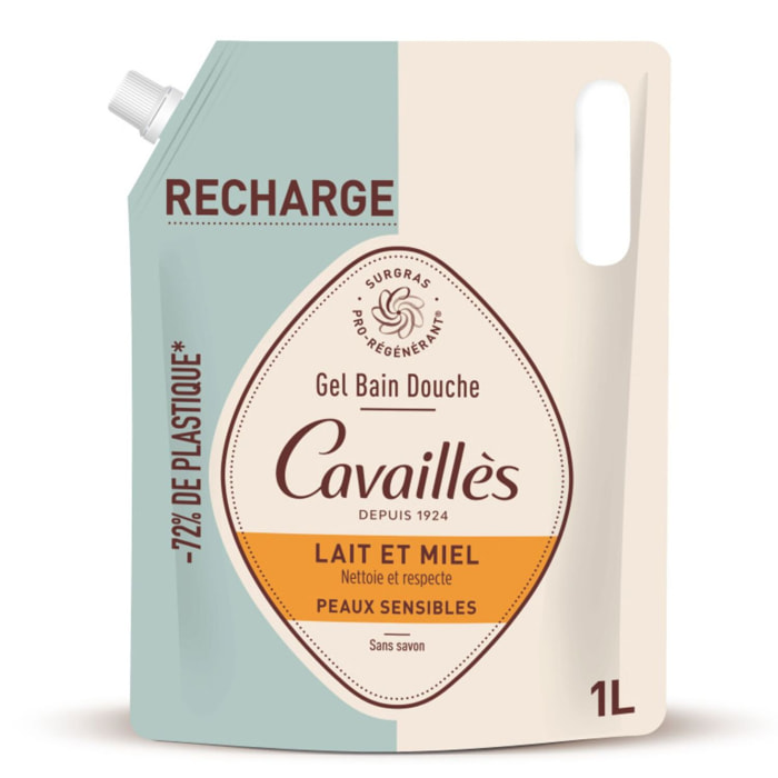 Lait et Miel - Eco-Recharge Gel Bain et Douche 1000 ml