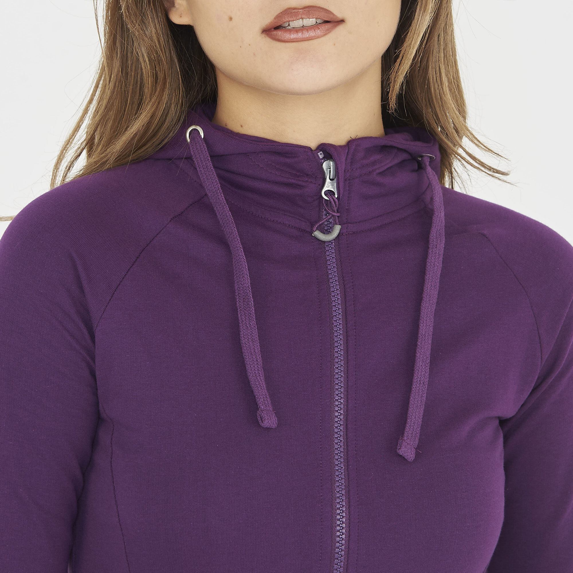 Felpa sportiva con zip DAIR viola