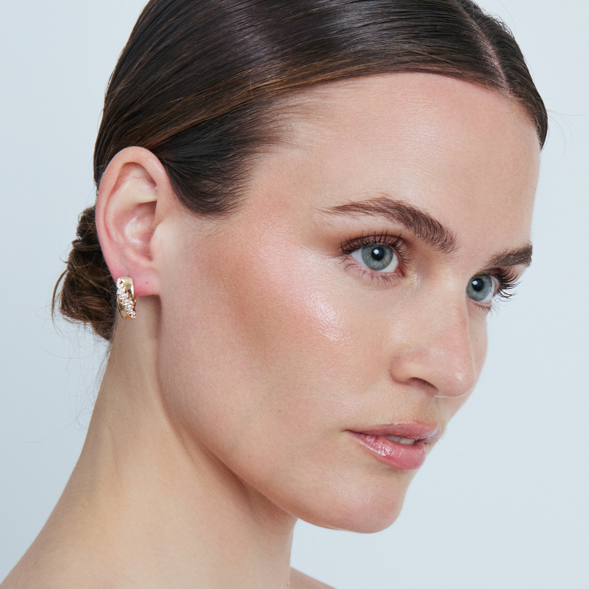 Pendientes Dibras acabado oro rosa 18k