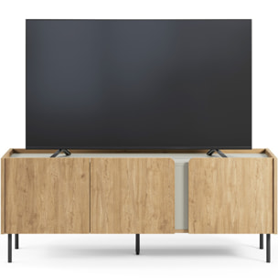 Meuble TV 3 portes bicolore - INGO
