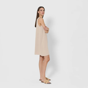 Vestido corto tirantes bambula liso